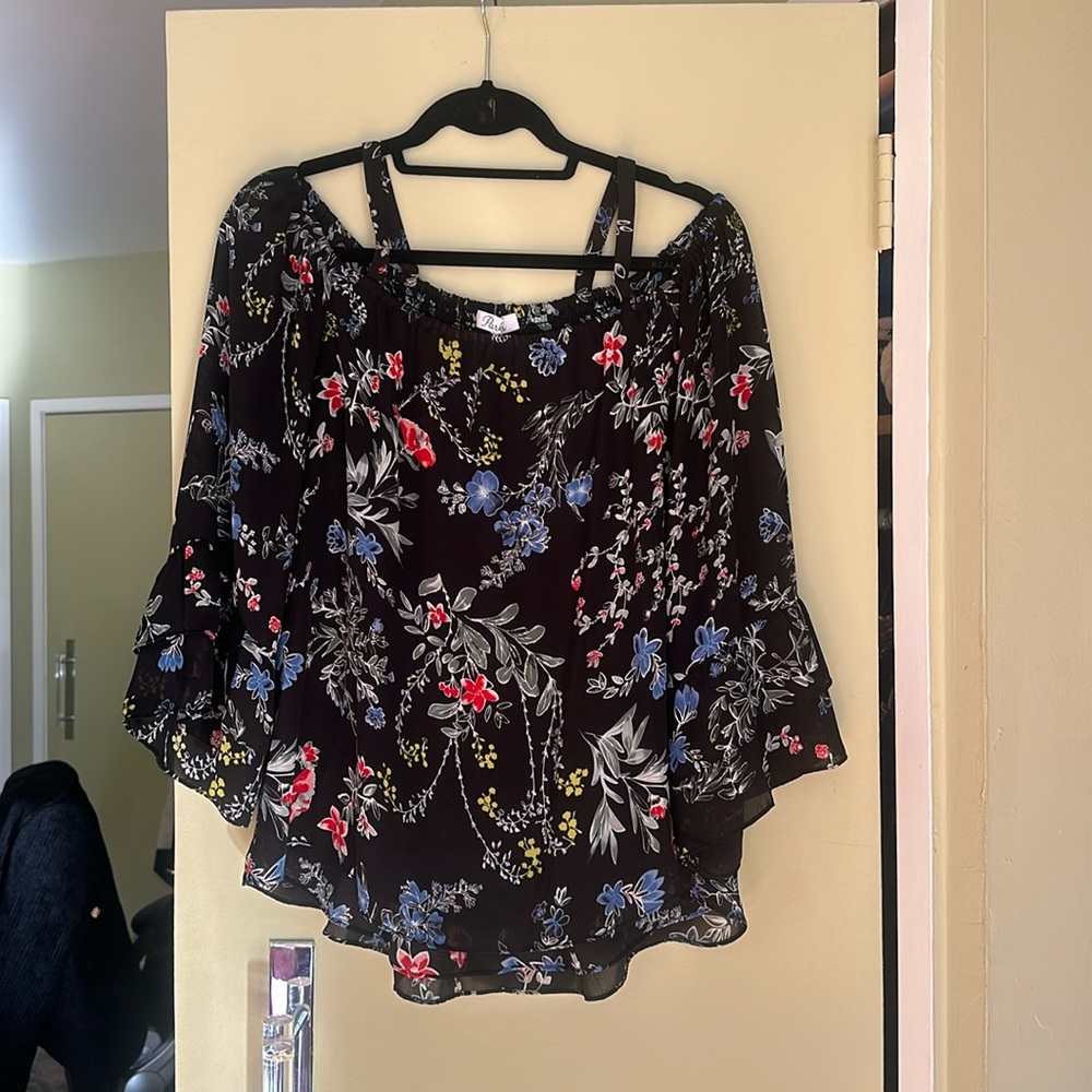 Parker Off the Shoulder long sleeve shirt